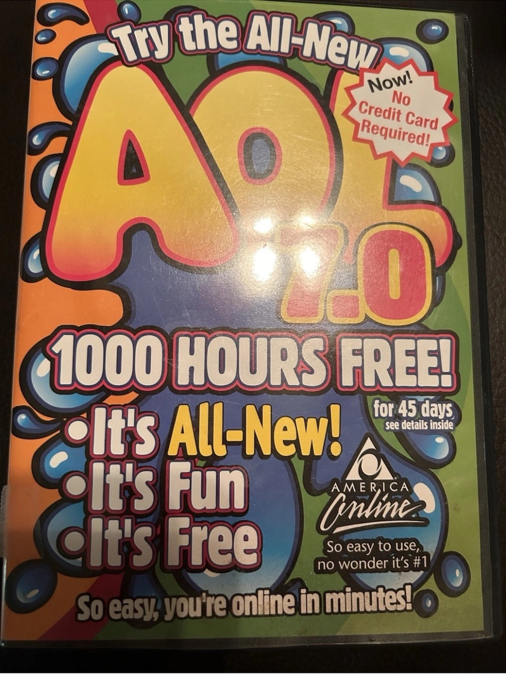 America Online AOL 1.0 Promotional Disc - Bright Multicolor